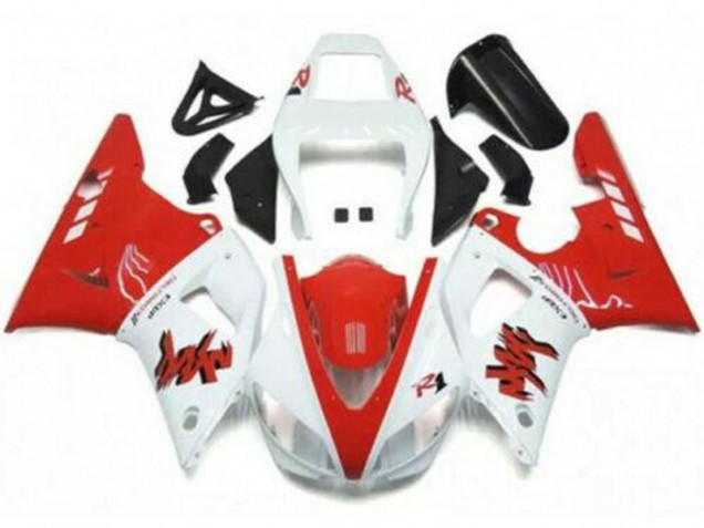 Best 1998-1999 Red White Yamaha YZF R1 Moto Fairings