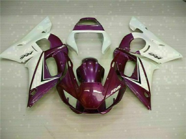 Best 1998-2002 Purple White Yamaha YZF R6 Replacement Fairings