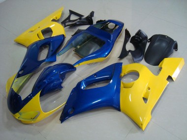 Best 1998-2002 Yellow Blue Yamaha YZF R6 Motorcycle Fairing Kit & Bodywork