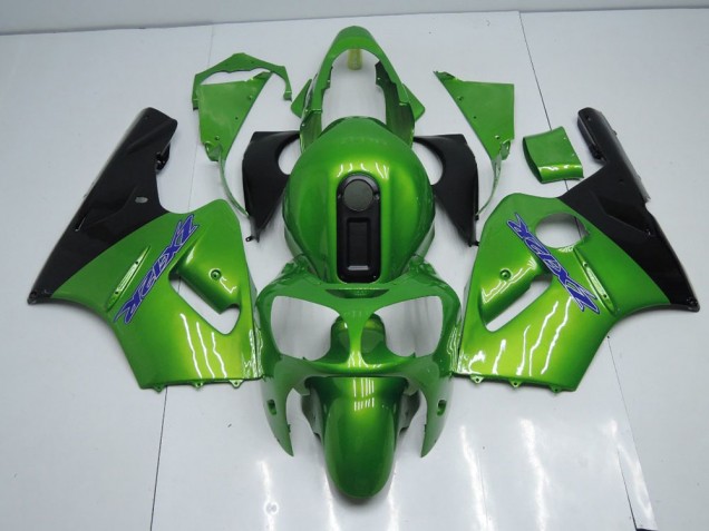 Best 2000-2001 Green and Black Kawasaki ZX12R Motorcycle Fairing Kits