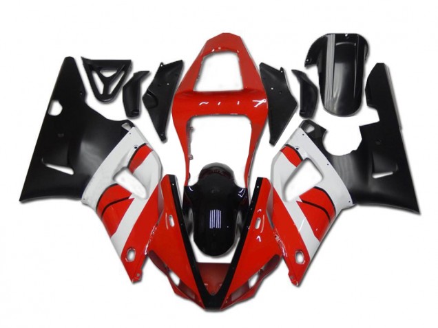 Best 2000-2001 Red White Black Yamaha YZF R1 Replacement Fairings