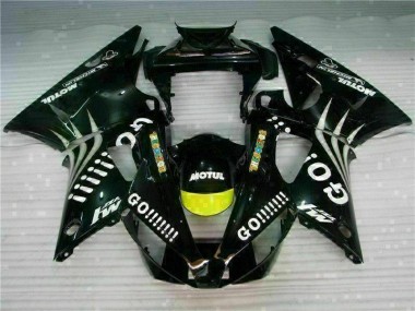 Best 2000-2001 Black Yamaha YZF R1 Bike Fairing