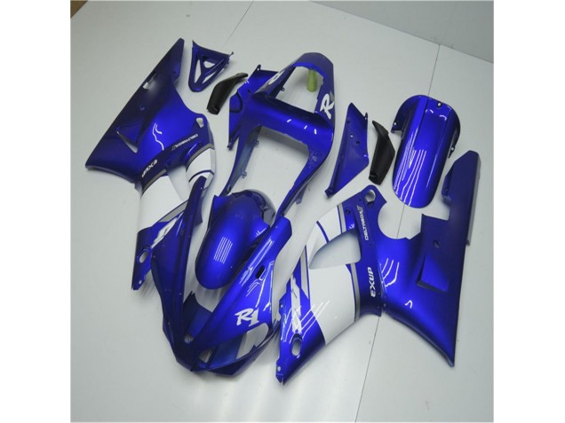 Best 2000-2001 Blue White Yamaha YZF R1 Motorcycle Fairings