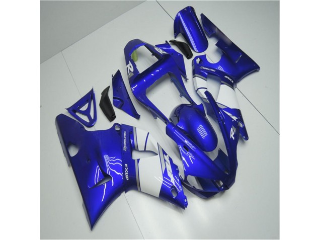 Best 2000-2001 Blue White Yamaha YZF R1 Motorcycle Fairings
