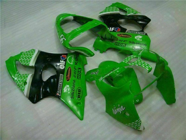 Best 2000-2002 Green Black Kawasaki ZX6R Motor Bike Fairings