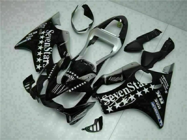 Best 2001-2003 Black White Seven Stars Honda CBR600 F4i Bike Fairing