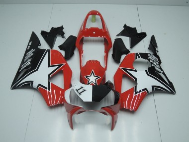 Best 2002-2003 Black Red Star Honda CBR900RR 954 Motorcycle Fairings Kits