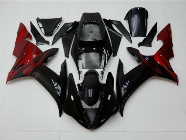 Best 2002-2003 Black Red Yamaha YZF R1 Motorcycle Fairing