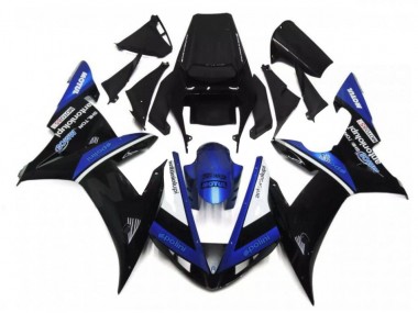 Best 2002-2003 Black Blue Yamaha YZF R1 Bike Fairing Kit