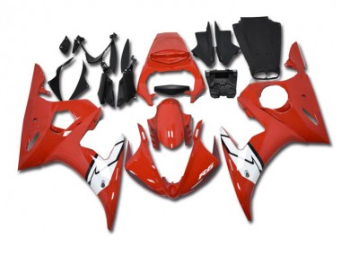 Best 2003-2005 Red White Yamaha YZF R6 Motorbike Fairing Kits