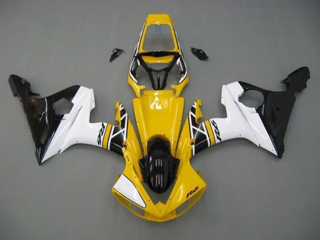 Best 2003-2005 Yellow White Black Yamaha YZF R6 Moto Fairings