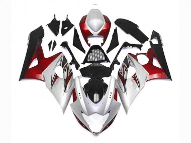 Best 2005-2006 Silver Red Black Suzuki GSXR 1000 Bike Fairing Kit
