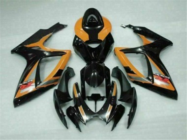 Best 2006-2007 Black Orange Suzuki GSXR 600/750 Bike Fairings