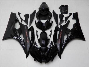 Best 2006-2007 Glossy Matte Black Yamaha YZF R6 Motor Bike Fairings