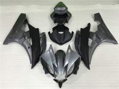 Best 2006-2007 Grey Black Yamaha YZF R6 Bike Fairing Kit