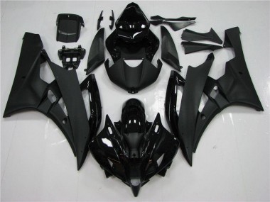 Best 2006-2007 Black Yamaha YZF R6 Motorcycle Bodywork