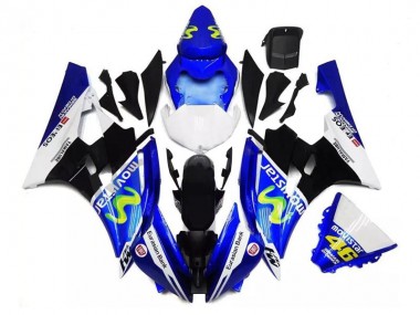 Best 2006-2007 Blue Black White Yamaha YZF R6 Motor Fairings