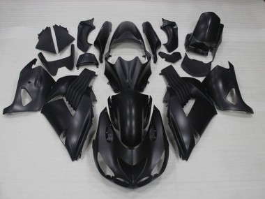 Best 2006-2011 Matte Black Kawasaki ZX14R ZZR1400 Motorcycle Fairing