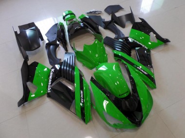 Best 2006-2011 Green and Black Kawasaki ZX14R ZZR1400 Bike Fairing Kit