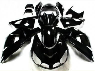 Best 2006-2011 Glossy Black Kawasaki ZX14R ZZR1400 Motorbike Fairing