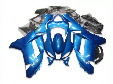 Best 2007-2008 Blue Kawasaki ZX6R Bike Fairing Kit