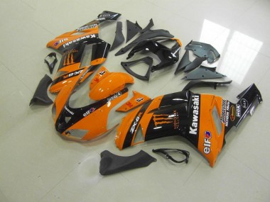 Best 2007-2008 Orange Monster Kawasaki ZX6R Motor Fairings