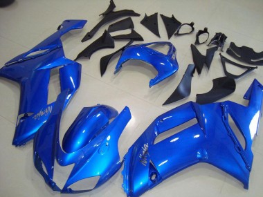 Best 2007-2008 Blue Kawasaki ZX6R Motorcycle Fairings Kit