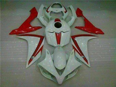 Best 2007-2008 White Red Yamaha YZF R1 Motorbike Fairing