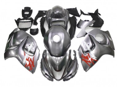 Best 2008-2019 Silver Suzuki GSXR 1300 Hayabusa Motor Fairings