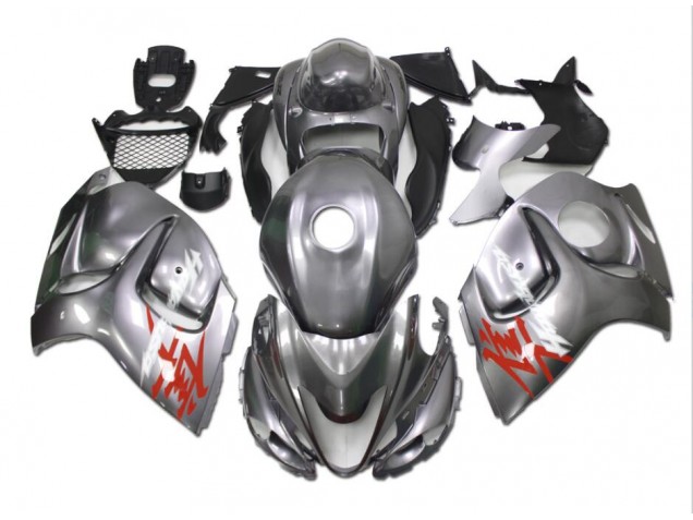 Best 2008-2019 Silver Suzuki GSXR 1300 Hayabusa Motor Fairings