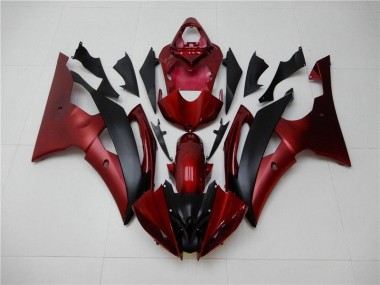 Best 2008-2016 Red Black Yamaha YZF R6 Bike Fairing Kit