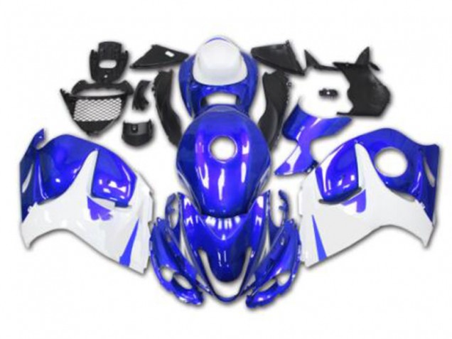 Best 2008-2019 Blue White Suzuki GSXR 1300 Hayabusa Motorcycle Replacement Fairings