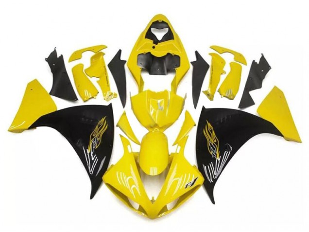 Best 2009-2011 Yellow Black Yamaha YZF R1 Bike Fairings