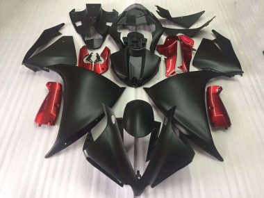 Best 2009-2011 Matte Black Glossy Red Yamaha YZF R1 Motorcycle Fairings Kit