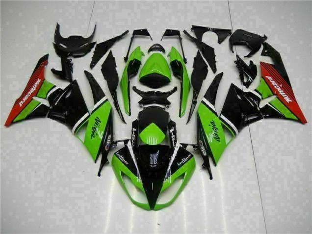 Best 2009-2012 Green Black Red Kawasaki ZX6R Bike Fairing
