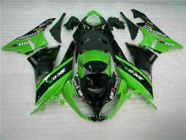 Best 2009-2012 Green Black Kawasaki ZX6R Motor Bike Fairings