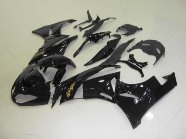 Best 2009-2012 Black with Gold Sticker Kawasaki ZX6R Motorbike Fairing