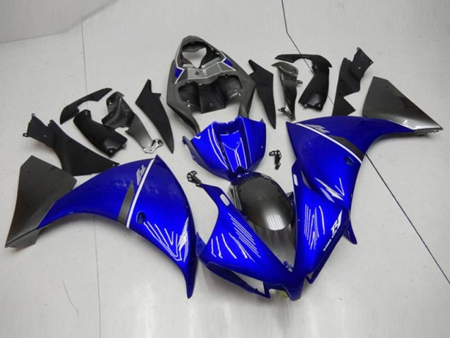 Best 2012-2014 Black Blue Yamaha YZF R1 Bike Fairing Kit