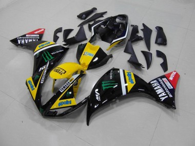 Best 2012-2014 Yellow Black Monster Yamaha YZF R1 Motor Fairings