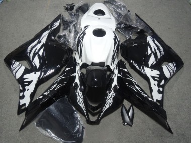 Best 2009-2012 Black White Honda CBR600RR Motorbike Fairing Kits