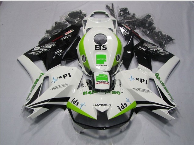 Best 2013-2021 White Green Hannspree ETS Honda CBR600RR Motorcycle Replacement Fairings