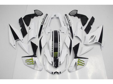 Best 2007-2009 White Kawasaki Z1000 Moto Fairings