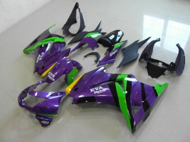 Best 2008-2012 Purple EVA Racing Kawasaki ZX250R Bike Fairing