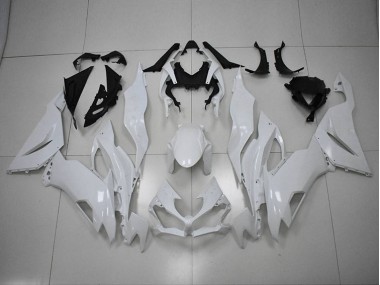 Best 2019-2023 White Kawasaki ZX6R Motorcycle Replacement Fairings