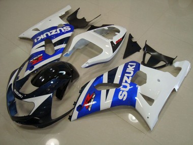 Best 2001-2003 Blue White Suzuki GSXR750 Replacement Fairings