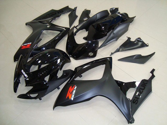 Best 2006-2007 Matte Black Suzuki GSXR750 Motorcycle Fairings