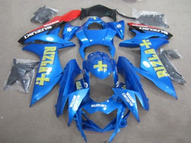 Best 2011-2021 Blue Yellow Rizla Suzuki GSXR750 Motor Bike Fairings