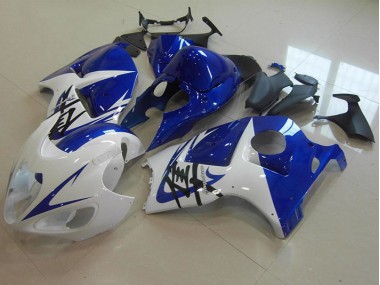 Best 1996-2007 Blue White Suzuki GSXR1300 Hayabusa Moto Fairings