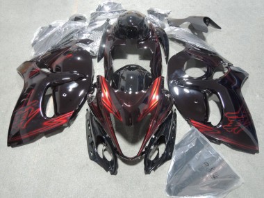 Best 2008-2019 Black Red Suzuki GSXR1300 Hayabusa Bike Fairings