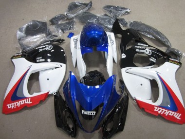 Best 2008-2019 White Blue Makita Suzuki GSXR1300 Hayabusa Moto Fairings